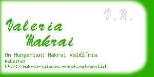 valeria makrai business card